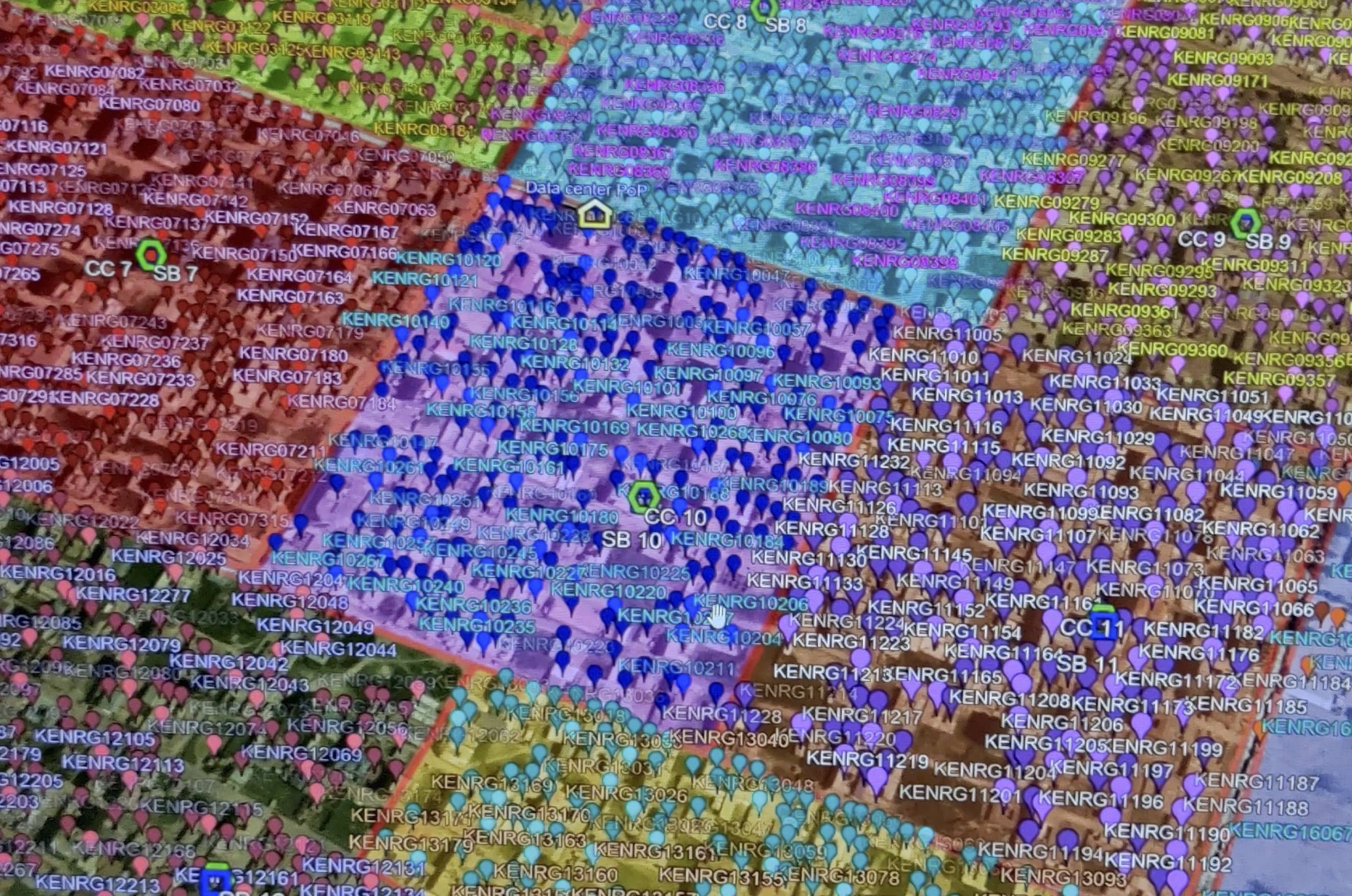 An urban data dashboard for the delivery of low-cost, platformed connectivity in the periphery of Nairobi. Photo : Andrea Pollio.